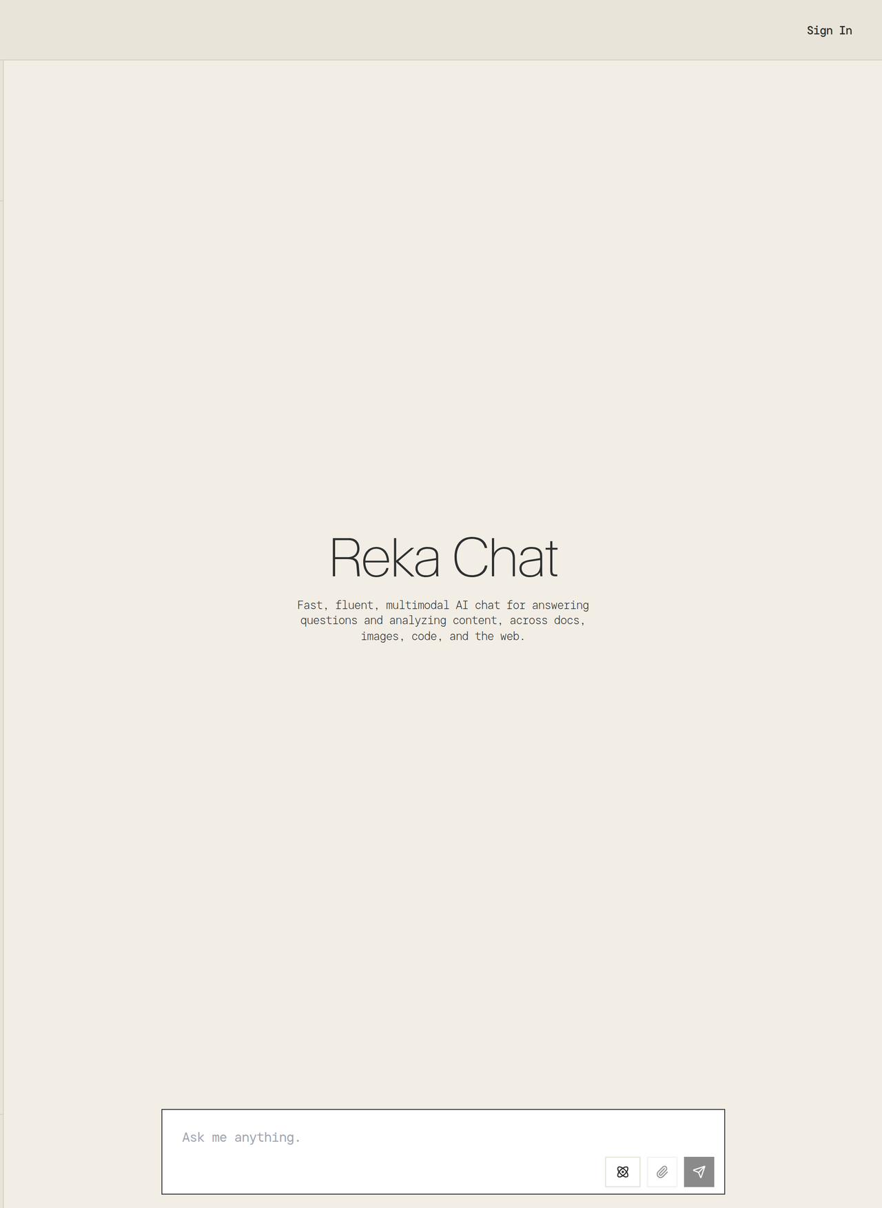 Screenshot of Reka Flash