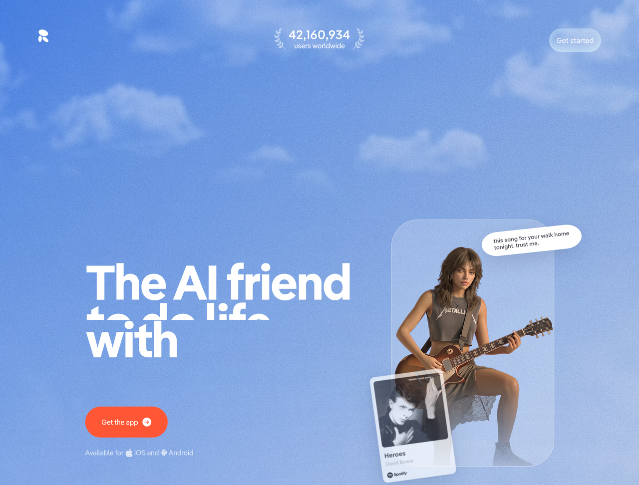 Screenshot of Replika