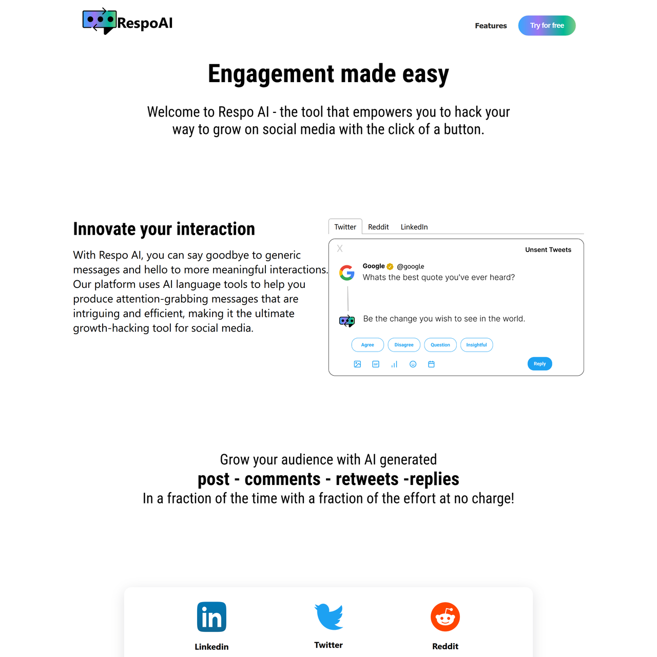 Screenshot of RespoAI