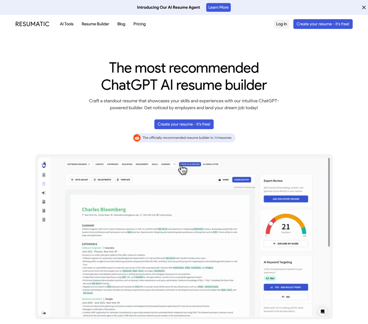 Screenshot of Resumatic