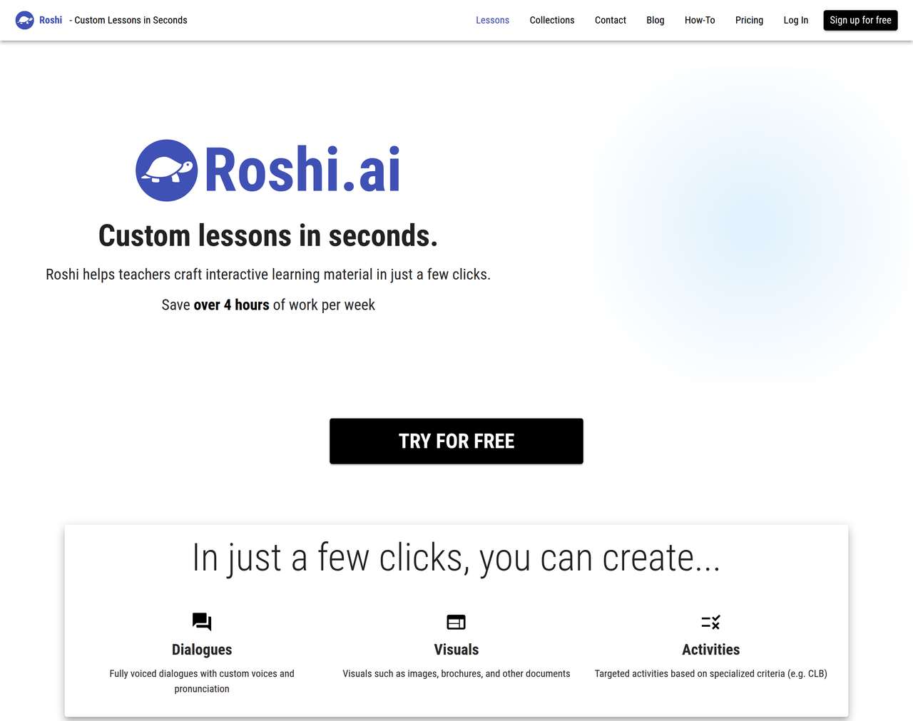 Screenshot of Roshi AI