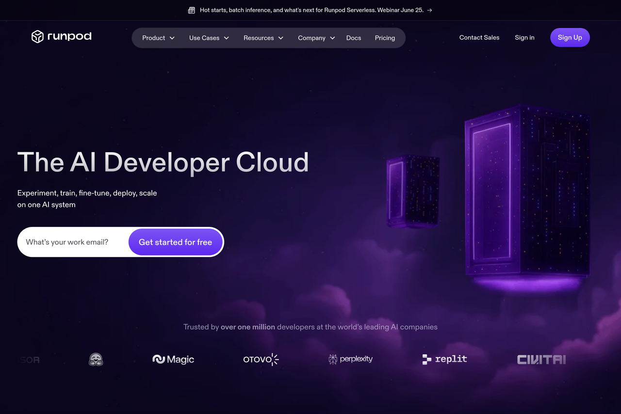 Screenshot of Runpod