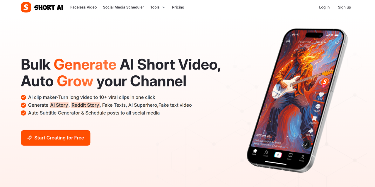 Screenshot of Short AI