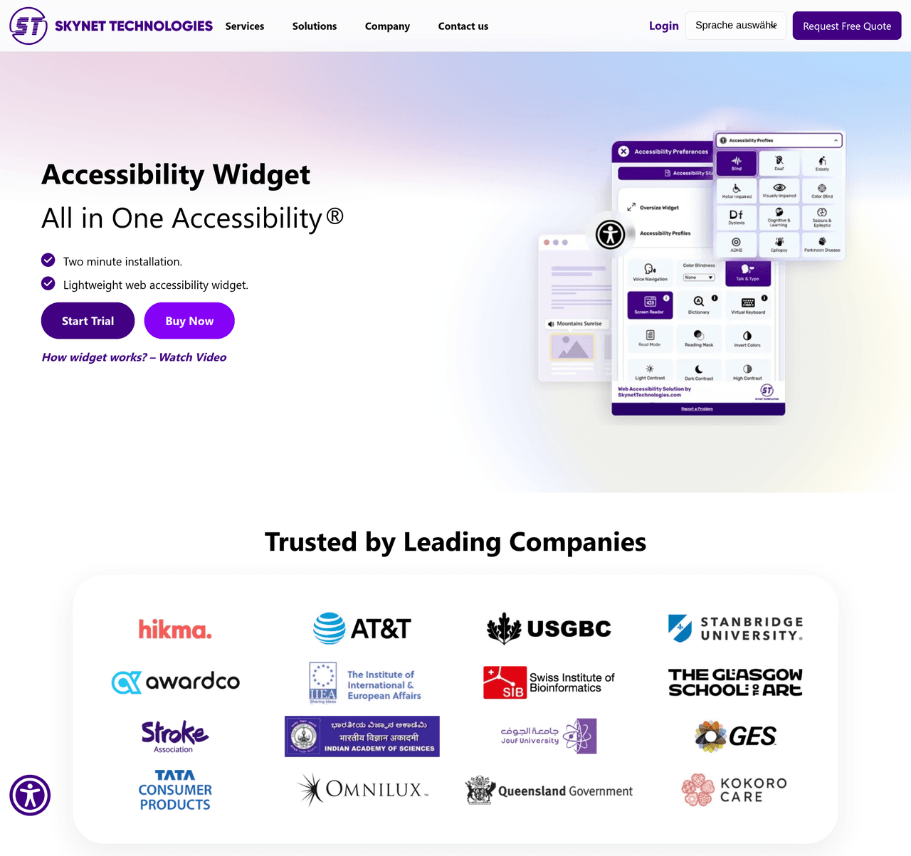 Screenshot of All in One Accessibility®