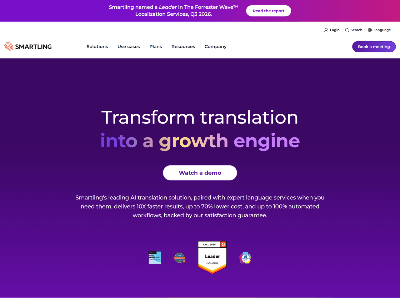 Screenshot of Smartling