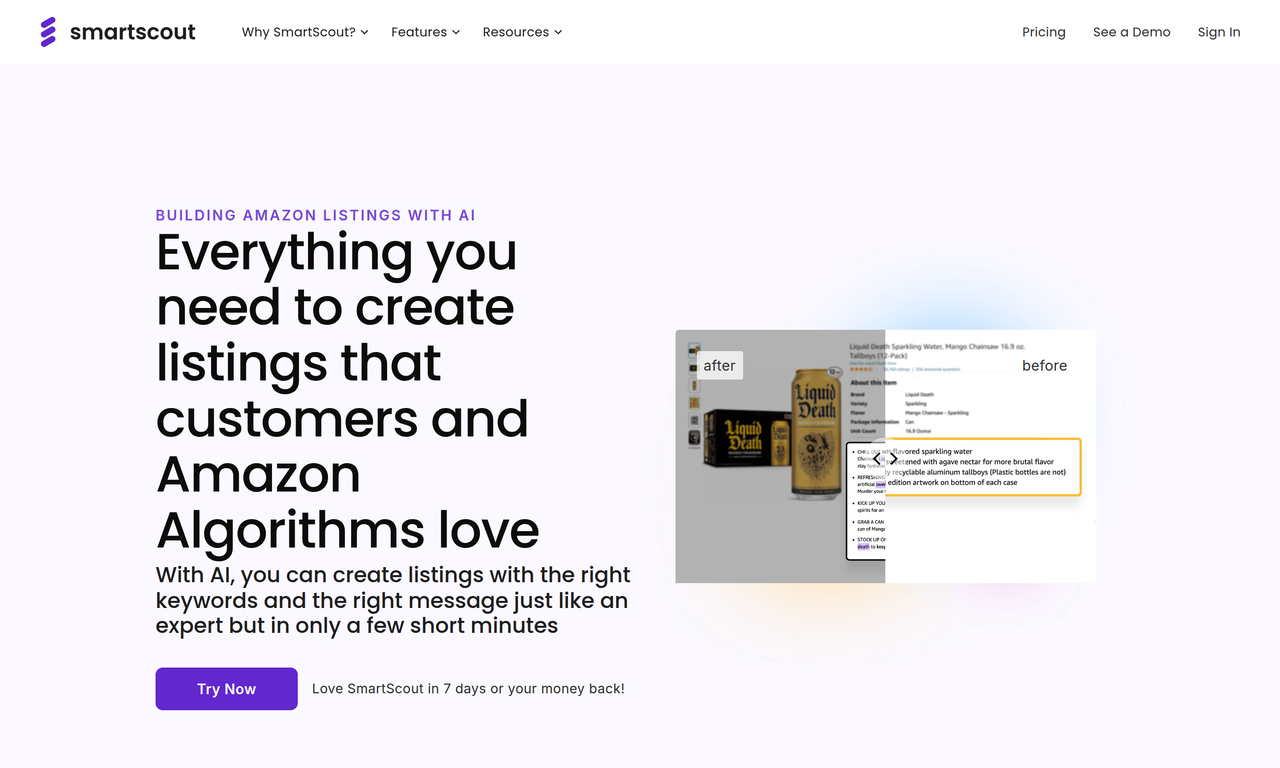 Screenshot of SmartScout