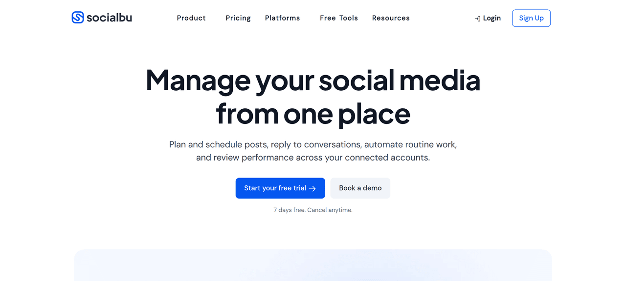 Screenshot of SocialBu