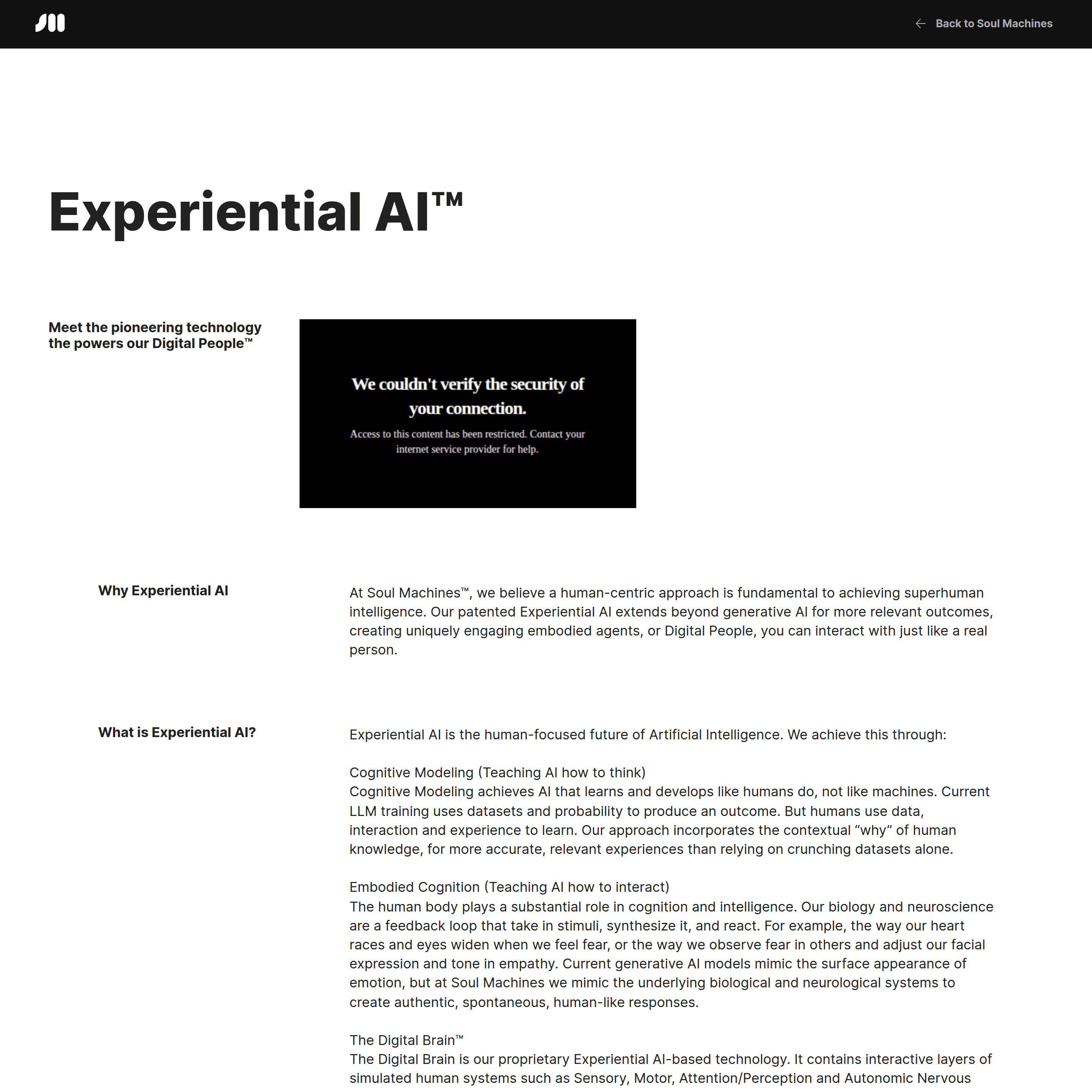 Screenshot of Experiential AI Agents