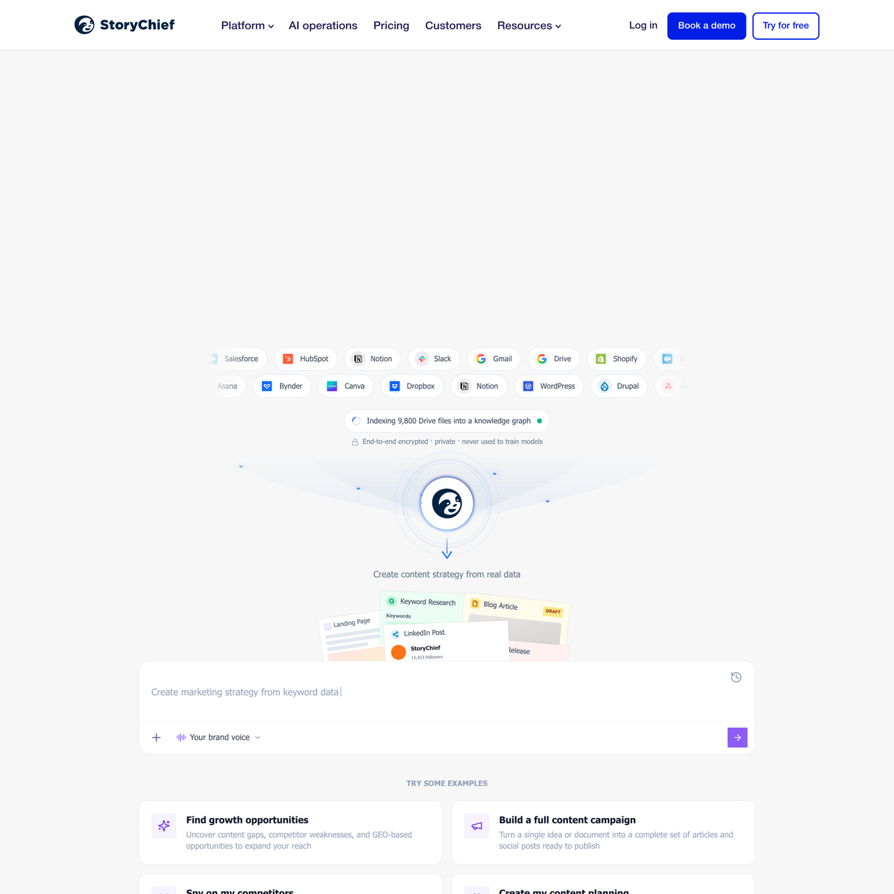 Screenshot of StoryChief