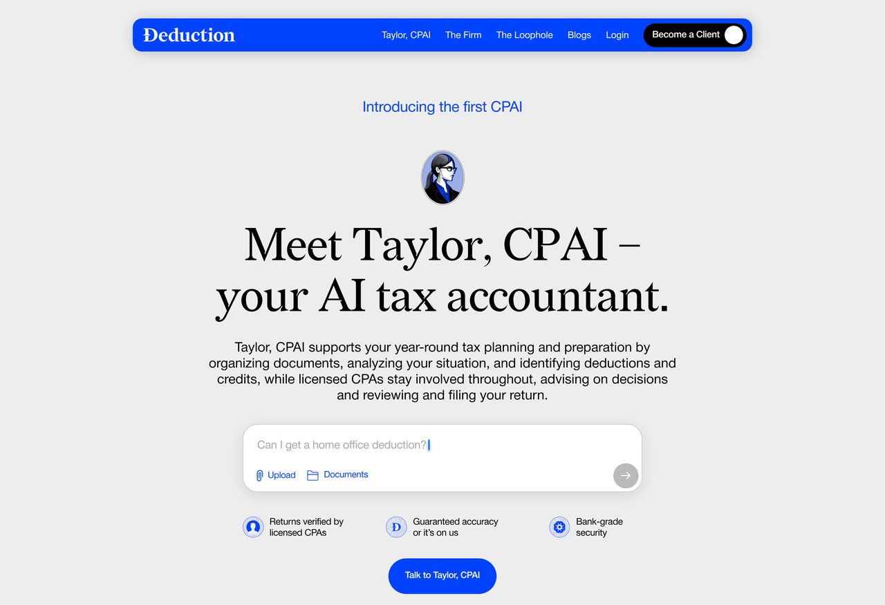 Screenshot of Taylor CPAI by Deduction