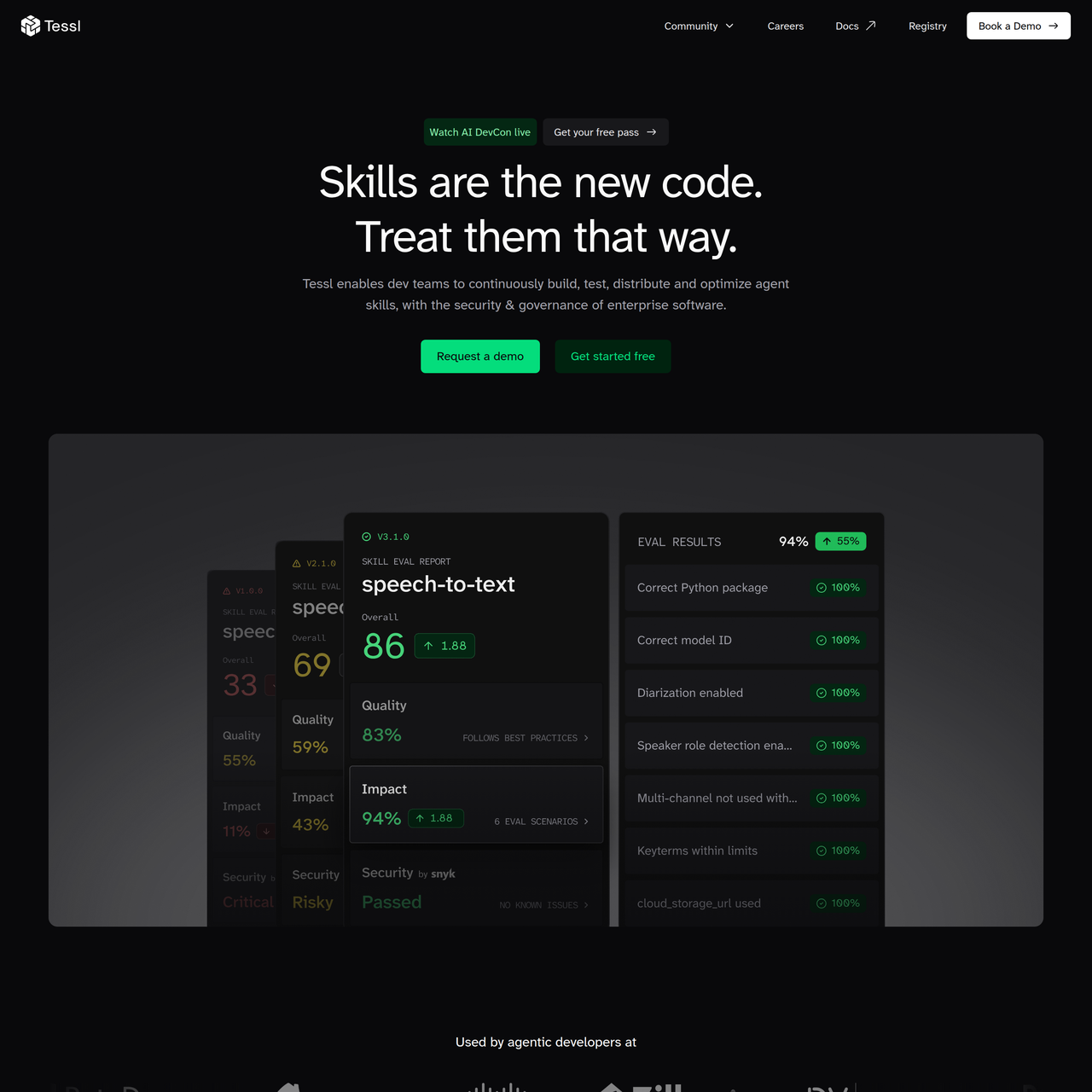 Screenshot of Tessl