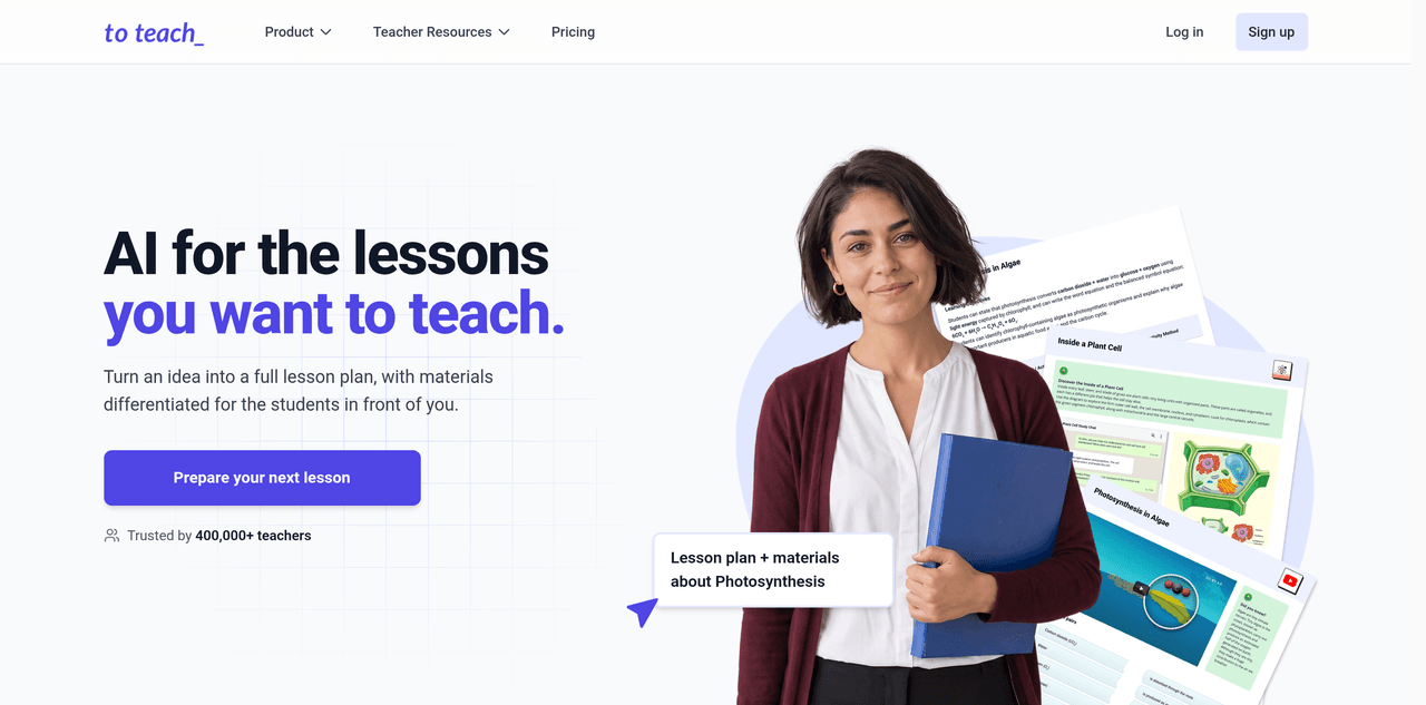 Screenshot of to teach