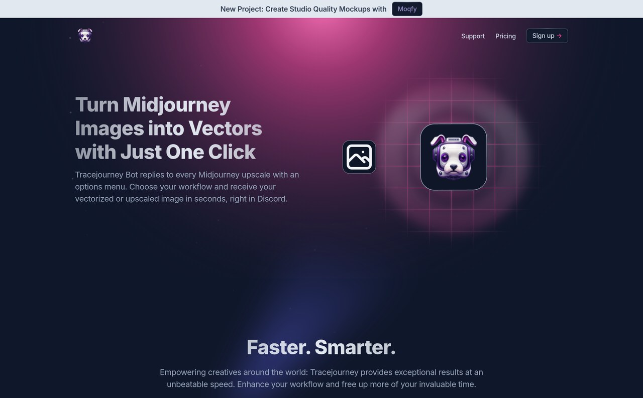 Screenshot of Tracejourney