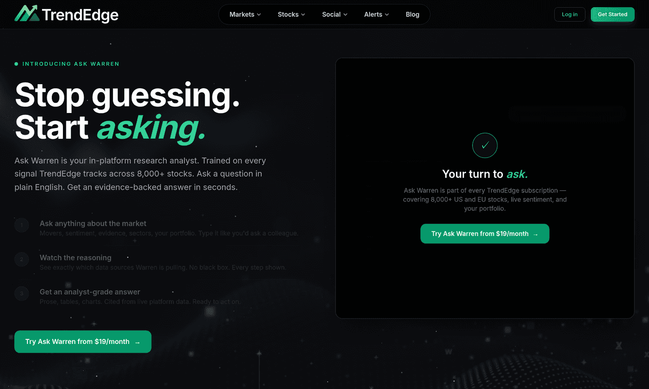 Screenshot of TrendEdge
