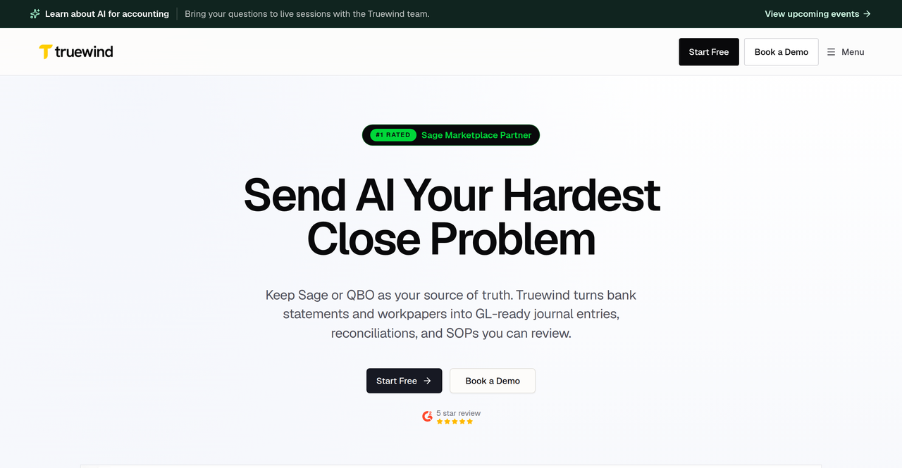 Screenshot of Truewind