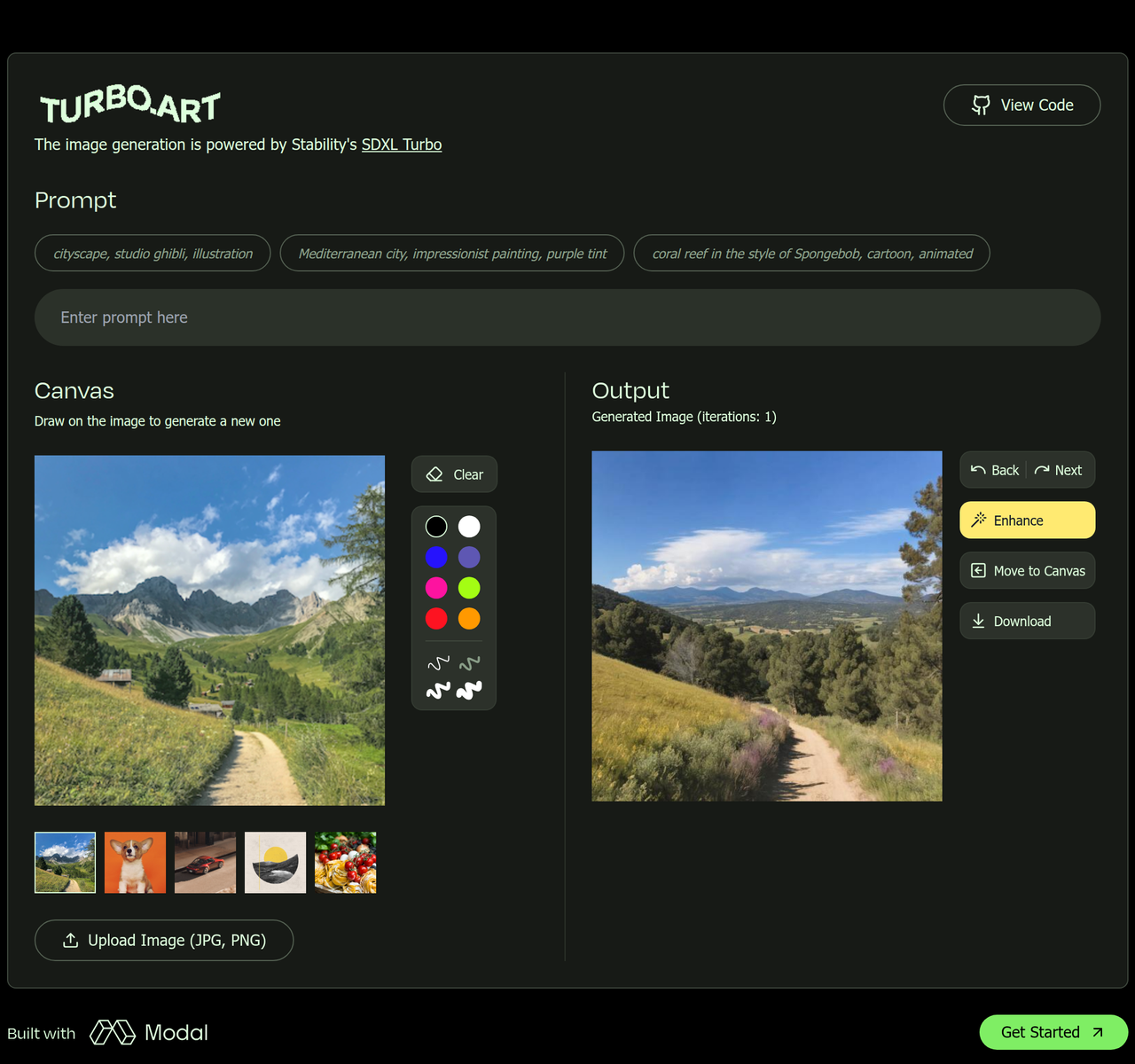 Screenshot of Turbo.art