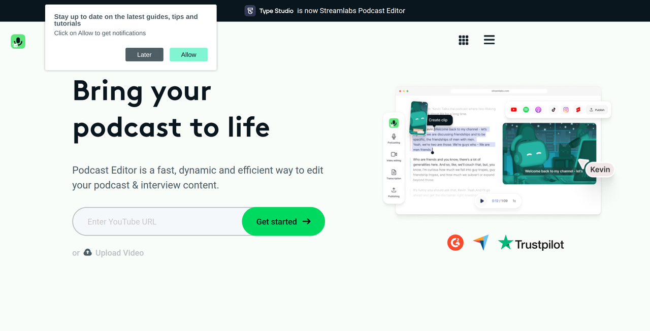 Screenshot of Type Studio