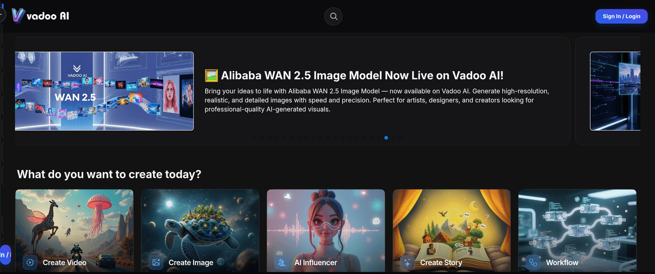 Screenshot of Vadoo AI