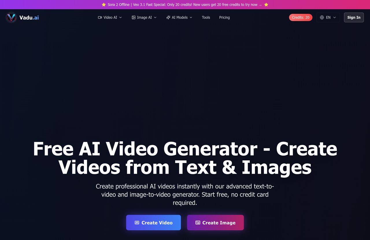 Screenshot of Vadu AI