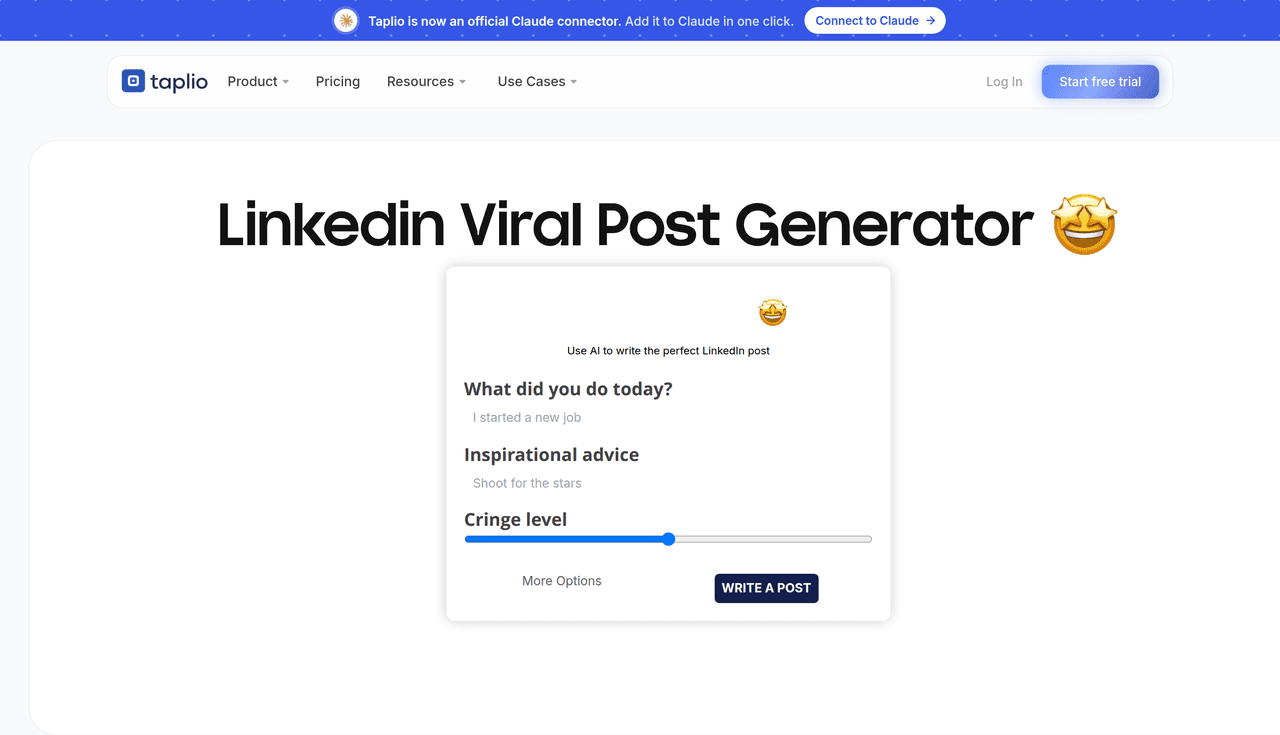 Screenshot of Viral Post Generator