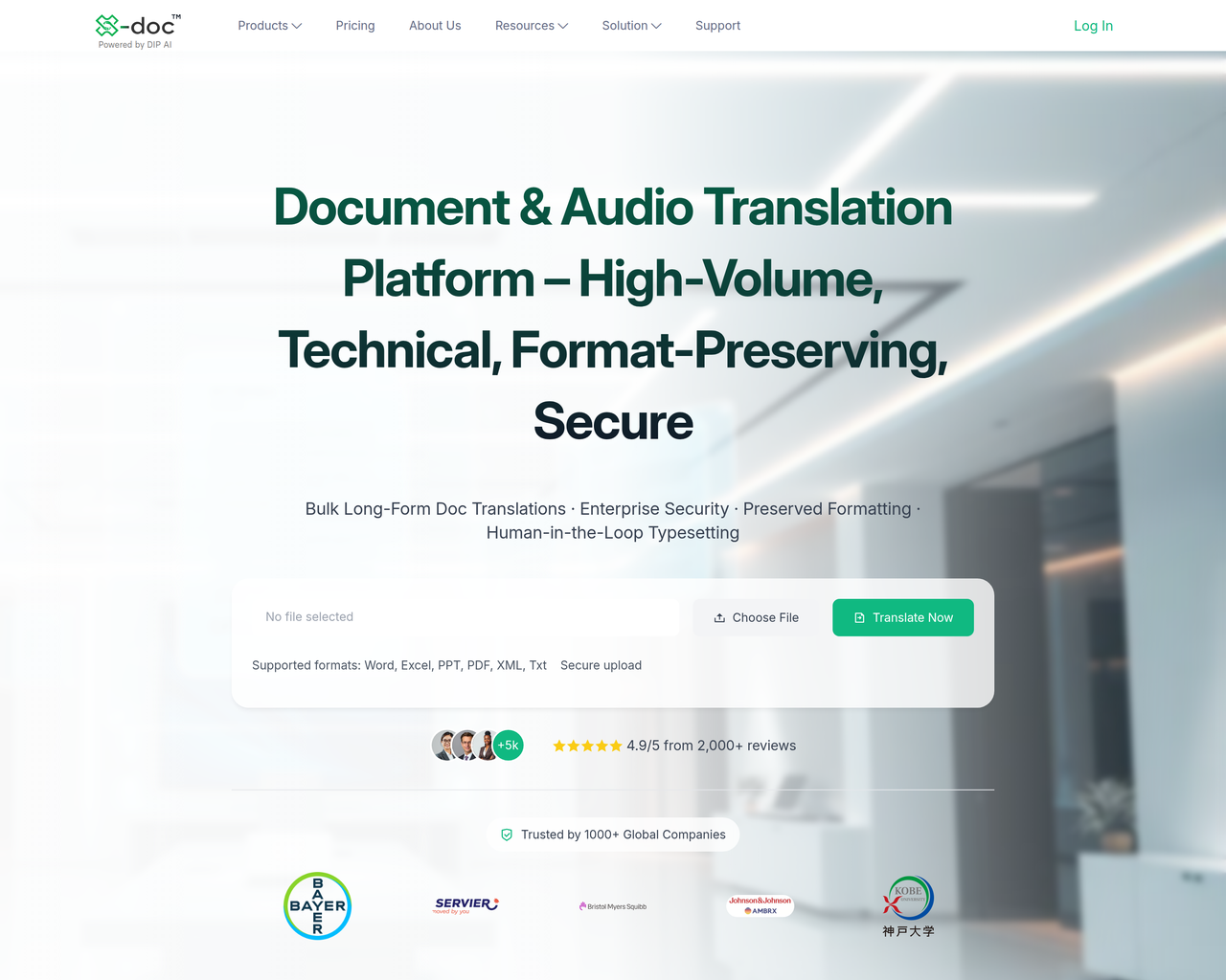 Screenshot of X-doc AI