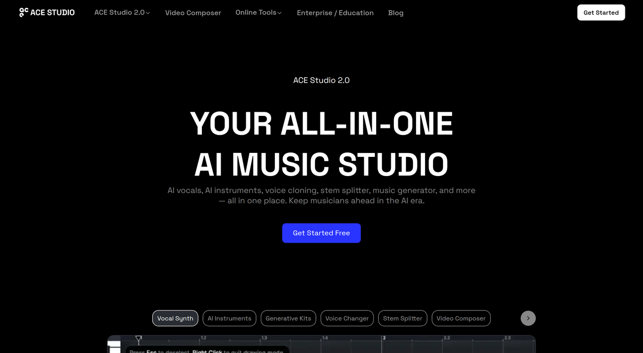 Screenshot of ACE Studio