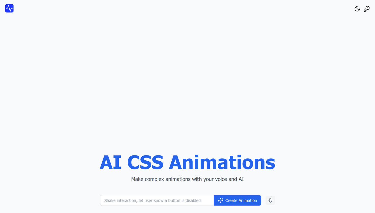 Screenshot of AI CSS Animation