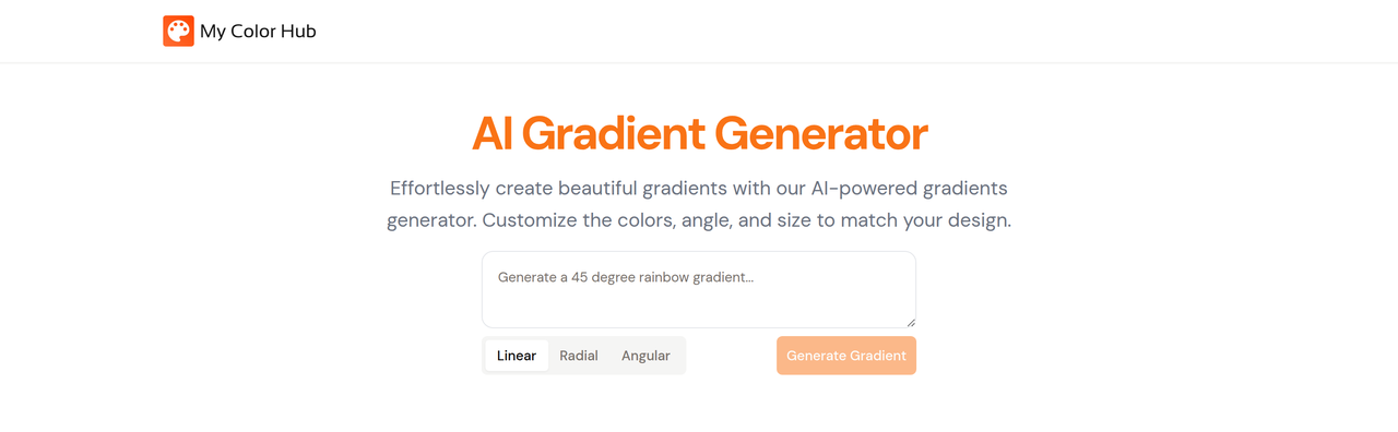 Screenshot of AI Gradient Generator