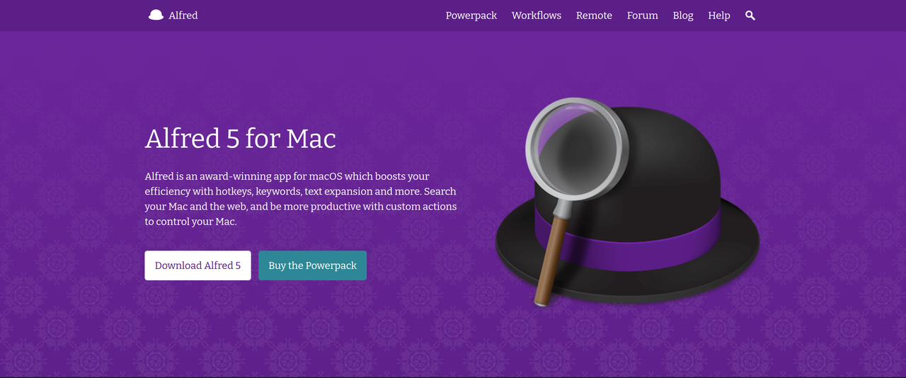 Screenshot of Alfred