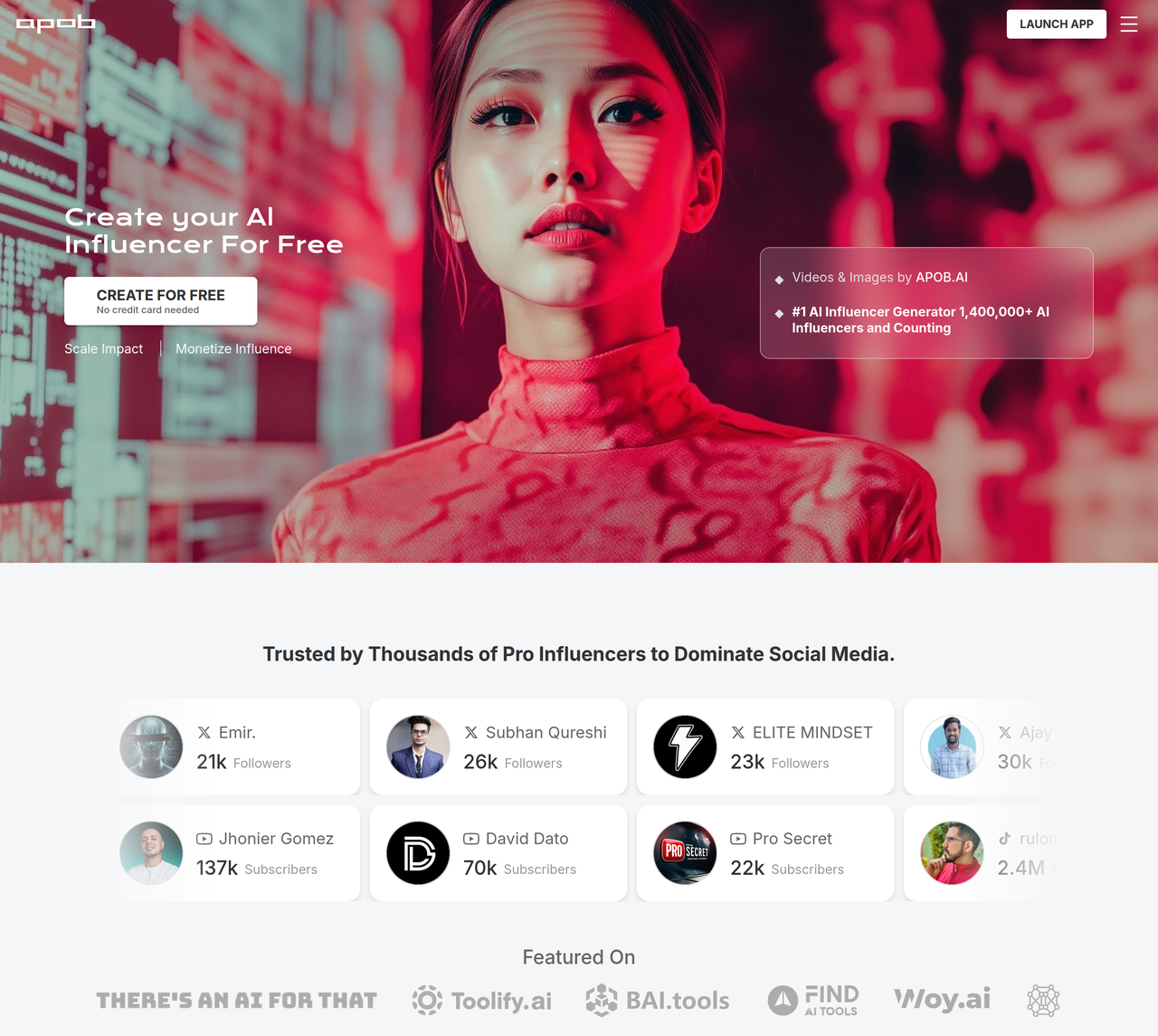 Screenshot of Apob AI