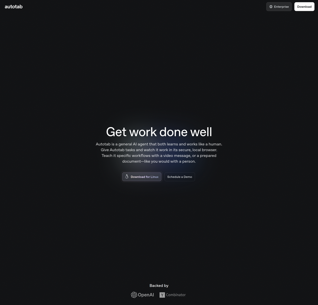 Screenshot of Autotab AI