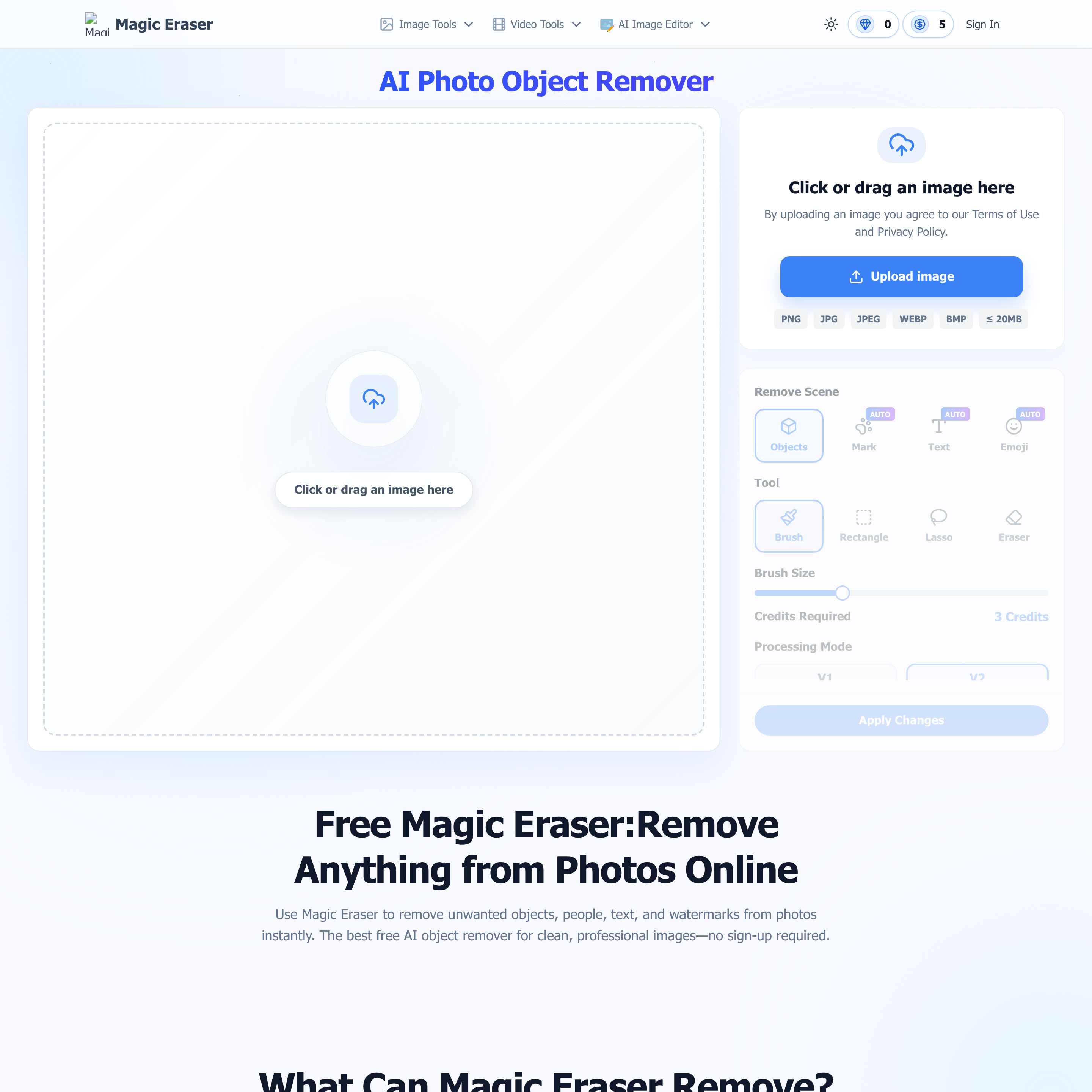 Screenshot of MagicEraser