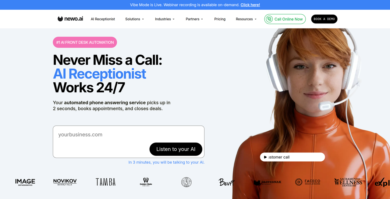 Screenshot of Newo.ai