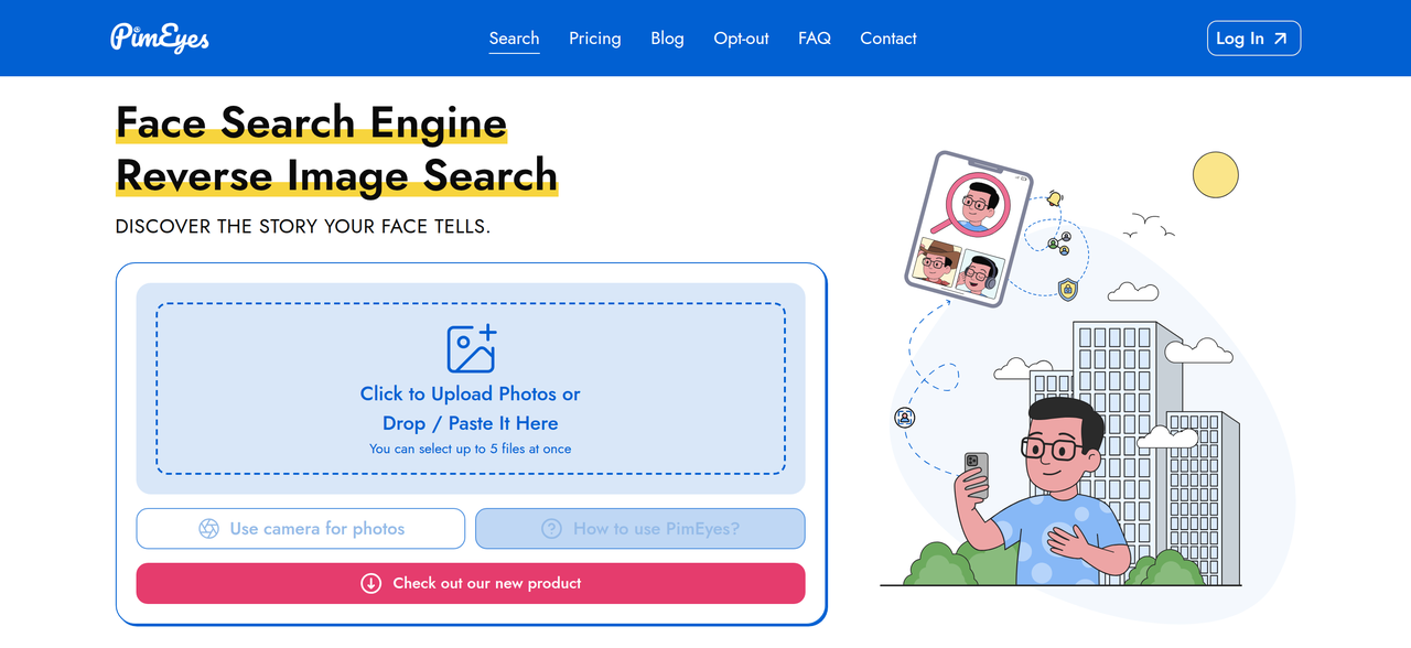 Screenshot of PimEyes