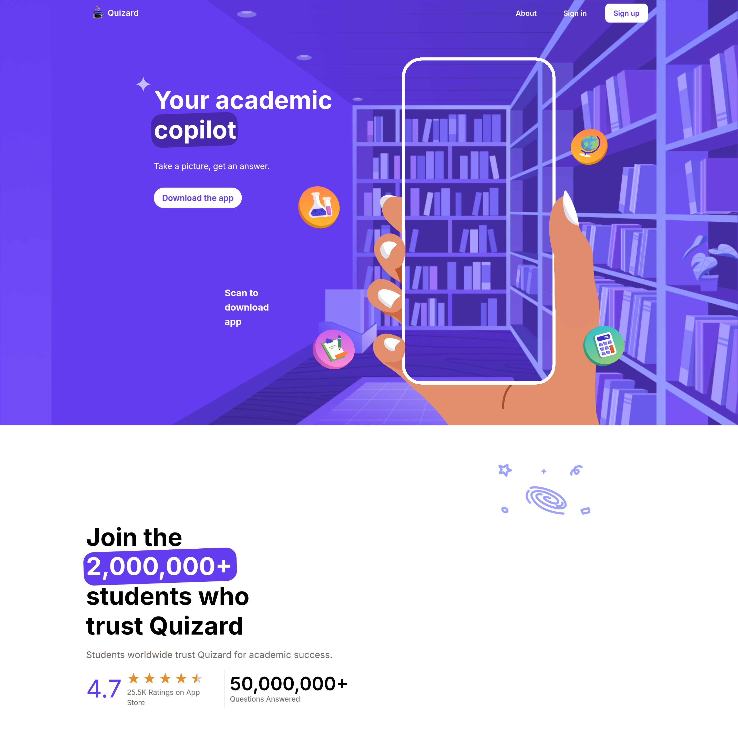 Screenshot of Quizard AI
