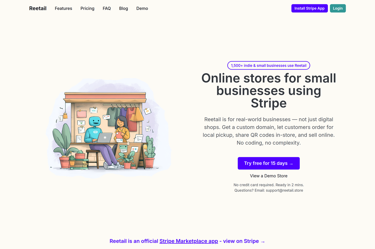 Screenshot of Reetail AI