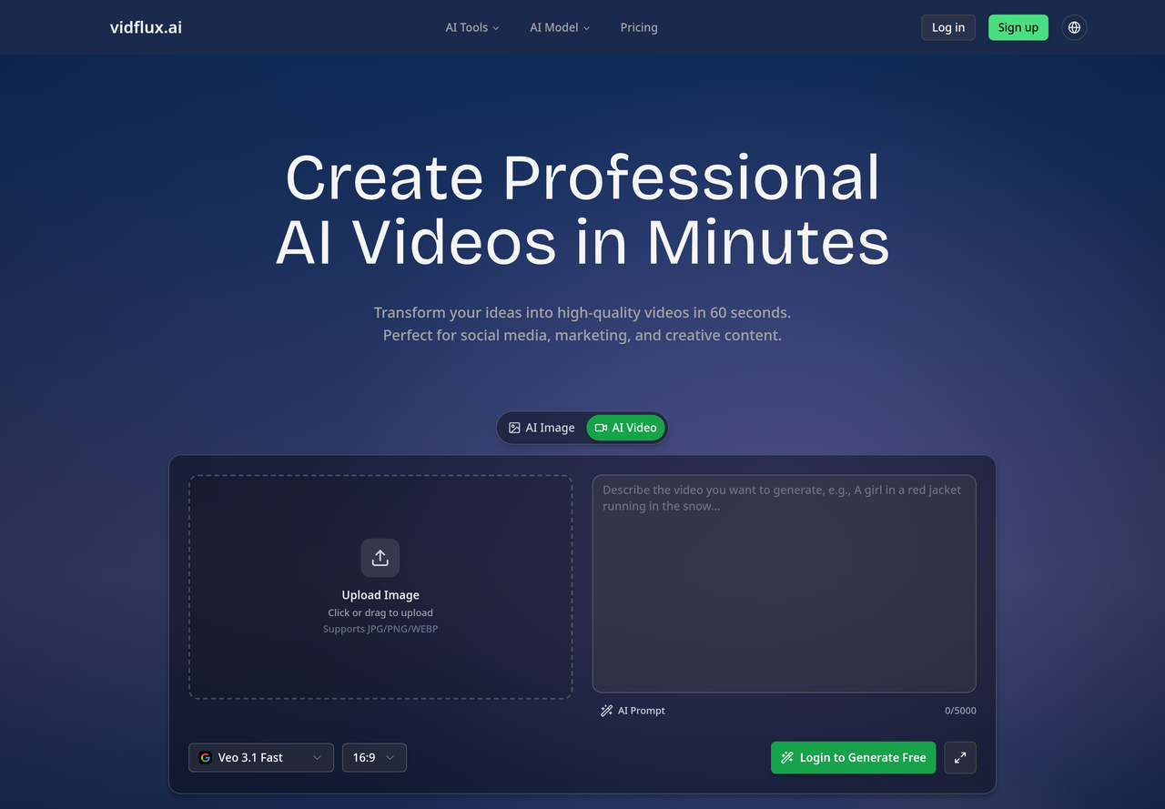 Screenshot of vidflux