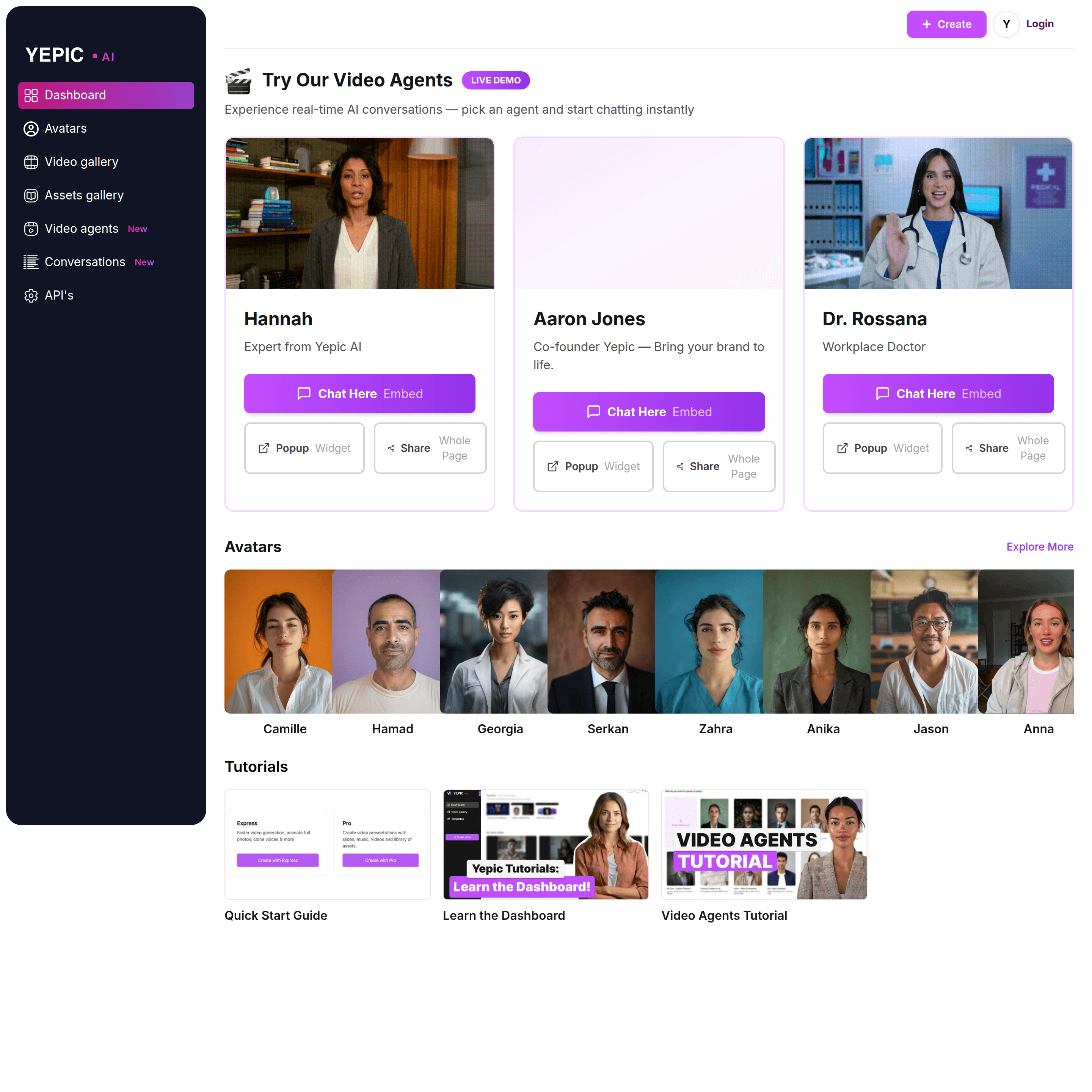 Screenshot of Yepic Studio